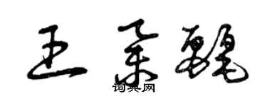 曾慶福王舉麗草書個性簽名怎么寫