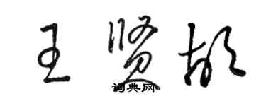 駱恆光王賢胡草書個性簽名怎么寫