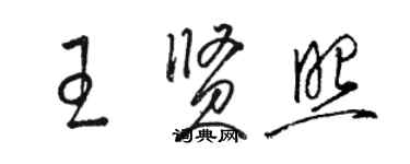 駱恆光王賢照草書個性簽名怎么寫