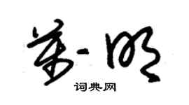 朱錫榮萬明草書個性簽名怎么寫