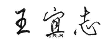 駱恆光王宜志行書個性簽名怎么寫