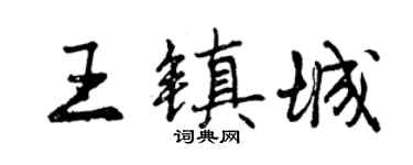 曾慶福王鎮城行書個性簽名怎么寫