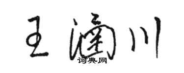 駱恆光王涵川草書個性簽名怎么寫