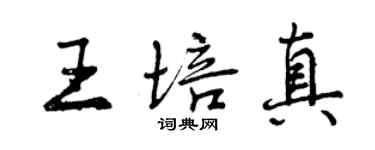 曾慶福王培真行書個性簽名怎么寫