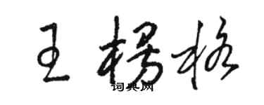 駱恆光王楞格草書個性簽名怎么寫