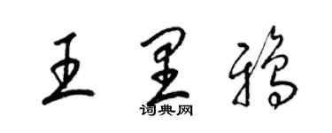 梁錦英王里鴉草書個性簽名怎么寫