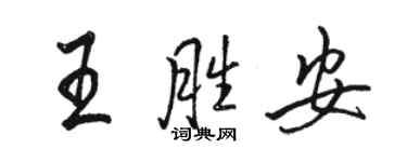 駱恆光王勝安行書個性簽名怎么寫