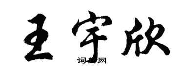 胡問遂王宇欣行書個性簽名怎么寫