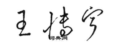 駱恆光王博寧草書個性簽名怎么寫