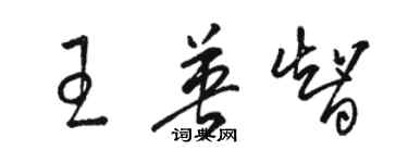 駱恆光王英智草書個性簽名怎么寫