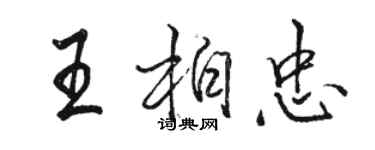 駱恆光王柏忠行書個性簽名怎么寫