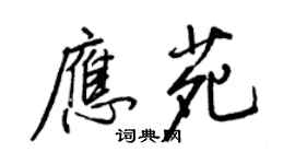 王正良應苑行書個性簽名怎么寫