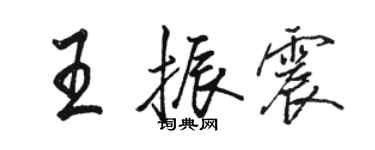駱恆光王振震行書個性簽名怎么寫