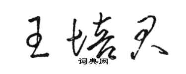 駱恆光王培君草書個性簽名怎么寫