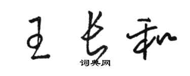 駱恆光王長和草書個性簽名怎么寫
