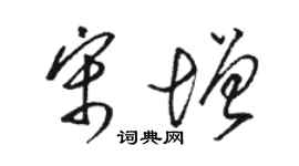 駱恆光宋增草書個性簽名怎么寫