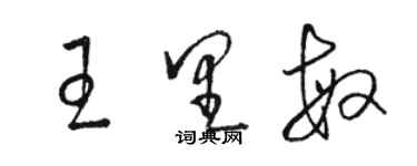 駱恆光王里敏草書個性簽名怎么寫