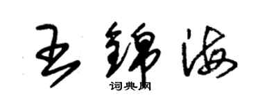 朱錫榮王錦海草書個性簽名怎么寫