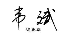 梁錦英韋斌草書個性簽名怎么寫