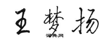 駱恆光王夢揚行書個性簽名怎么寫