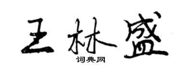 曾慶福王林盛行書個性簽名怎么寫