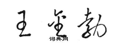 駱恆光王金勃草書個性簽名怎么寫