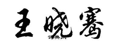 胡問遂王曉騫行書個性簽名怎么寫