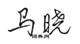 駱恆光馬曉行書個性簽名怎么寫