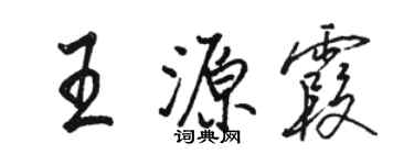 駱恆光王源霞行書個性簽名怎么寫
