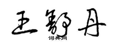 曾慶福王舒丹草書個性簽名怎么寫