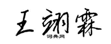 王正良王翊霖行書個性簽名怎么寫