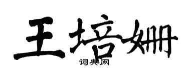 翁闓運王培姍楷書個性簽名怎么寫