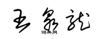 朱錫榮王泉龍草書個性簽名怎么寫