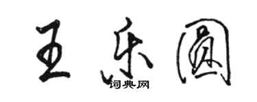 駱恆光王樂圓行書個性簽名怎么寫