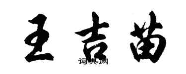 胡問遂王吉苗行書個性簽名怎么寫