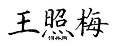 丁謙王照梅楷書個性簽名怎么寫