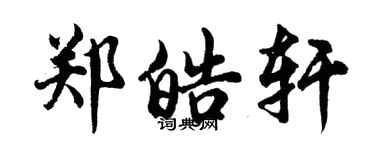 胡問遂鄭皓軒行書個性簽名怎么寫