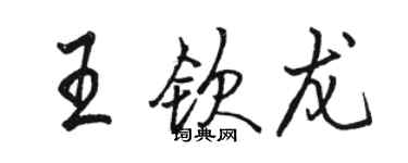駱恆光王欽龍行書個性簽名怎么寫