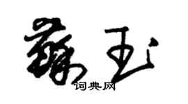 朱錫榮蘇玉草書個性簽名怎么寫