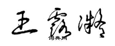 曾慶福王露凝草書個性簽名怎么寫