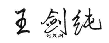 駱恆光王劍純行書個性簽名怎么寫
