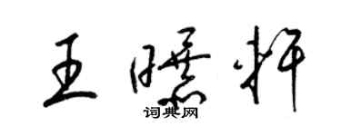 梁錦英王曝軒草書個性簽名怎么寫