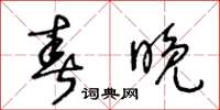 王冬齡春晚草書怎么寫