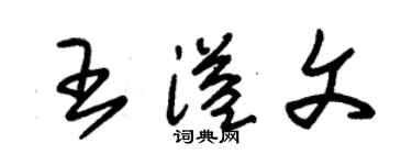 朱錫榮王溢文草書個性簽名怎么寫