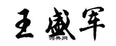 胡問遂王盛軍行書個性簽名怎么寫