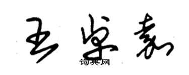 朱錫榮王卓嘉草書個性簽名怎么寫