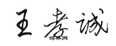 駱恆光王孝誠行書個性簽名怎么寫