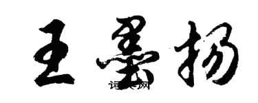 胡問遂王墨揚行書個性簽名怎么寫