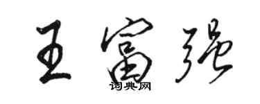 駱恆光王富強行書個性簽名怎么寫