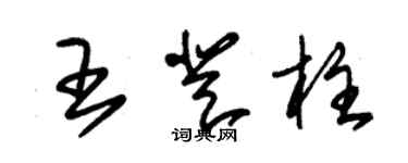 朱錫榮王登柱草書個性簽名怎么寫